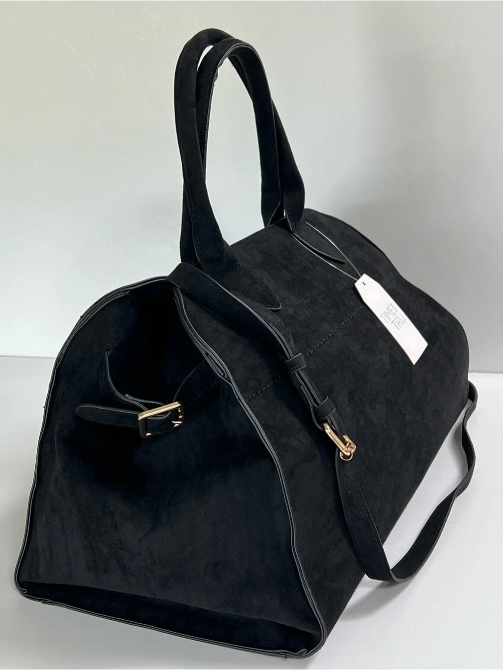 Time and Tru Sage Margaux Style Black Satchel Bag NWT